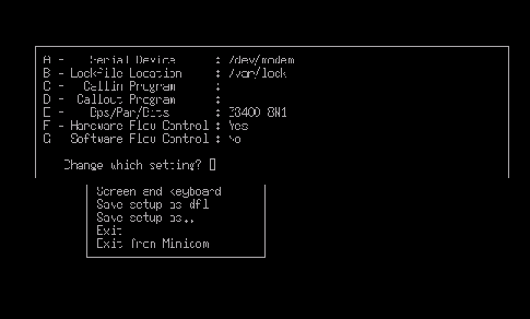 

minicom   
